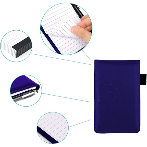 Leather Notepad Holder (Blue) 138*86*15 mm Replacement Notepad and