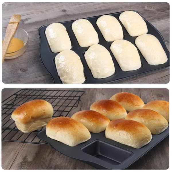 Mini Brødform, 8-Huls Non-Stick Muffinform, Kulstofstål