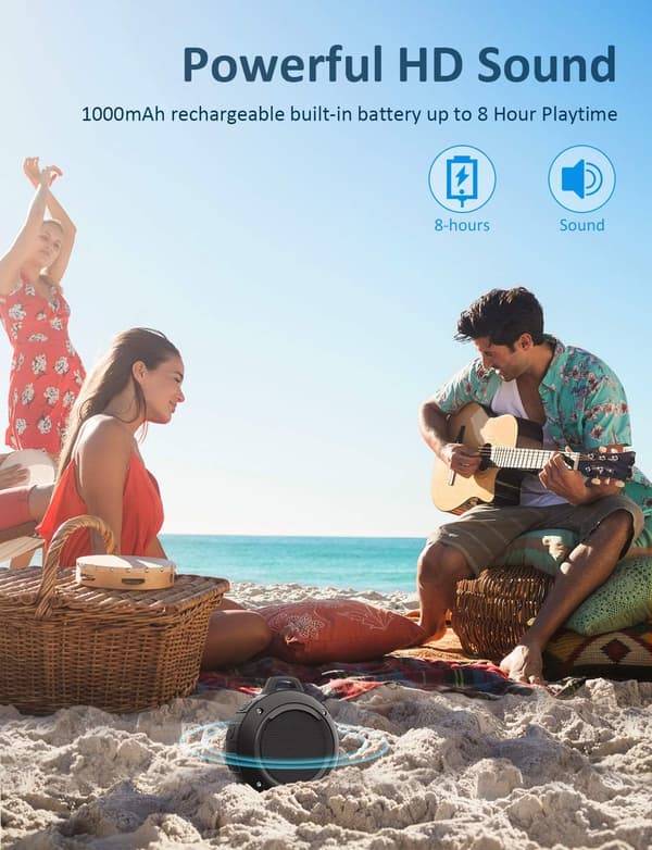 Bluetooth Brusespeaker, IPX5 Vandafvisende Bærbar Trådløs