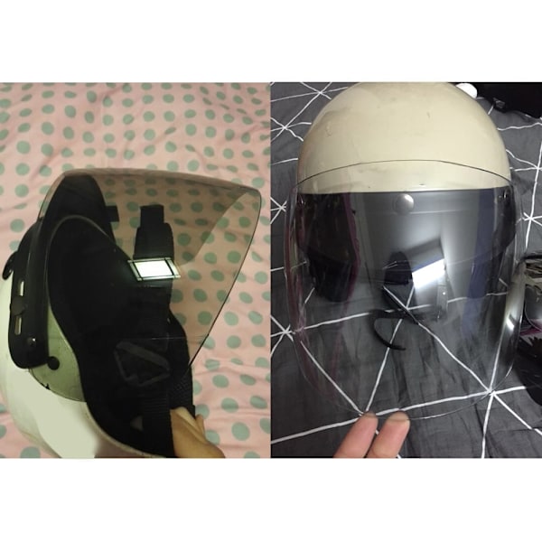 Universal 3 Snap Flip Up Visor for Open Face Retro Motorcycle Helmet