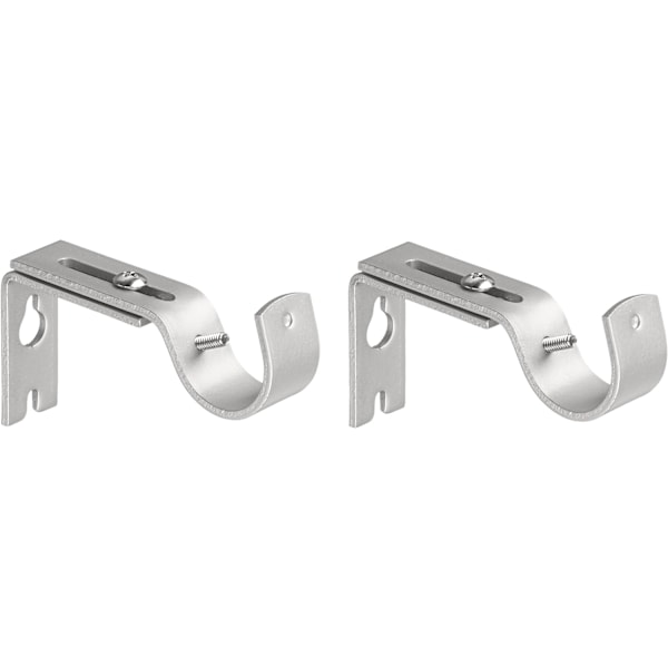 Justerbara Gardinstångs Väggfästen, 2-pack, Silver