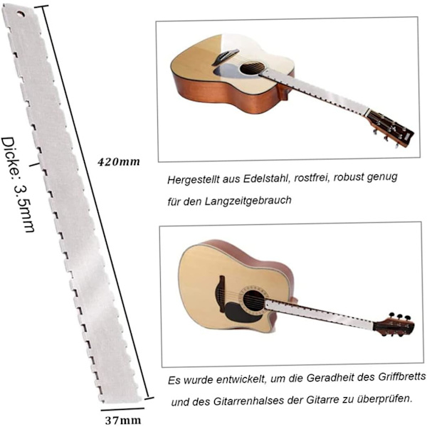En gitarrhals-spår rak kant gitarr band skala Klassisk