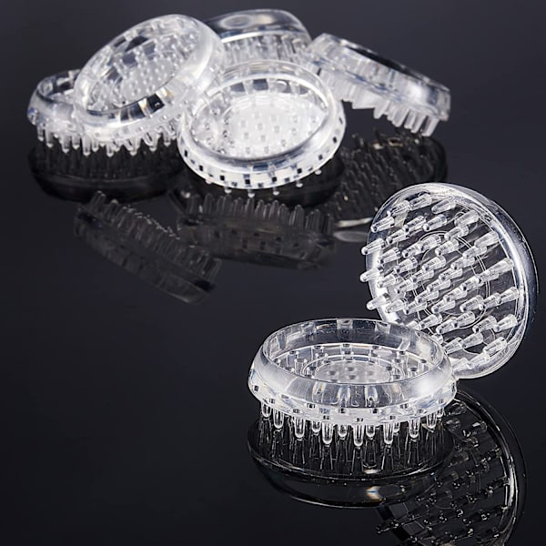12 stk. transparente tandformede møbelfødder, fodpuder, borde, stole,