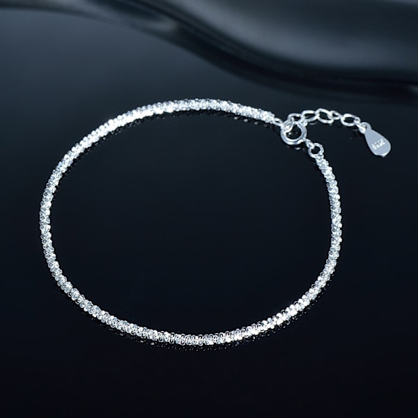 Justerbart armband i 925 sterling silver för kvinnor, glänsande och massivt