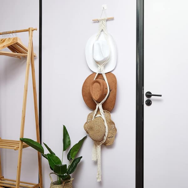 Macrame Hat Hangers Boho Hat Rack Cowboy Hat Hanger Bagdør