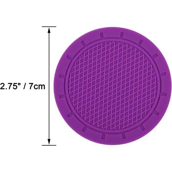 4 kpl Violetit 7 cm Auton Aluslaatat, Liukumattomat Universaalit Auton Sisätilat