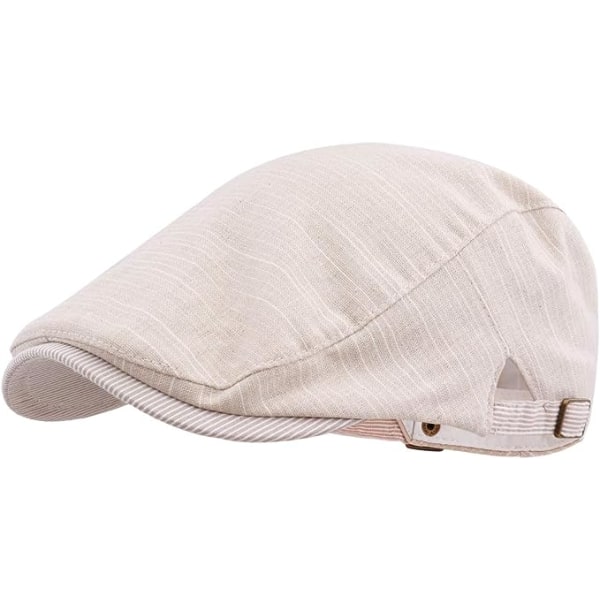 Beret Flat Cap - Lett og pustende lin stoff