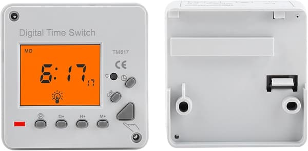 Elektronisk tidsbryter, digital tidsbryter, smart programmerbar kontrollbryter, tidsbryter med bakgrunnsbelysning (220V AC)