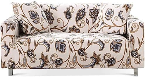 Trykt sofatrekk, stretch-sofabeskyttere for 2-seters sofapute (2-seters/Love seat)
