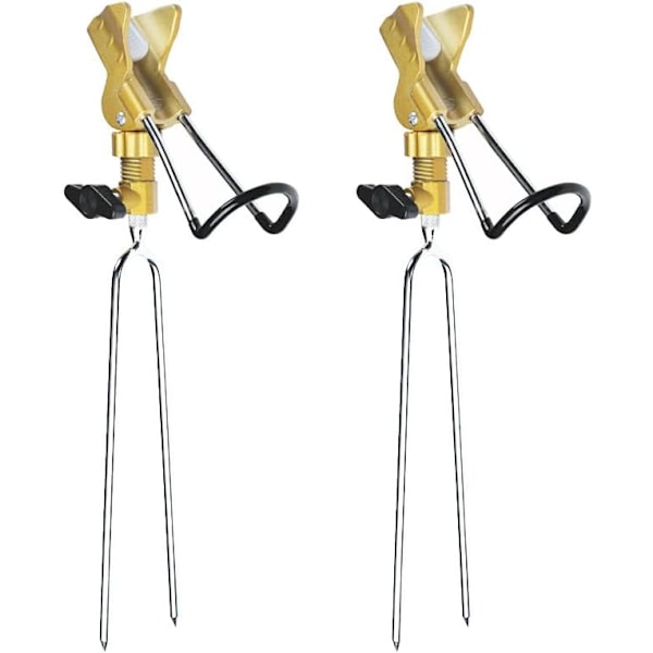 2 stk. 360 Graders Justerbar Metal Fiskegrebs Holder, Bank