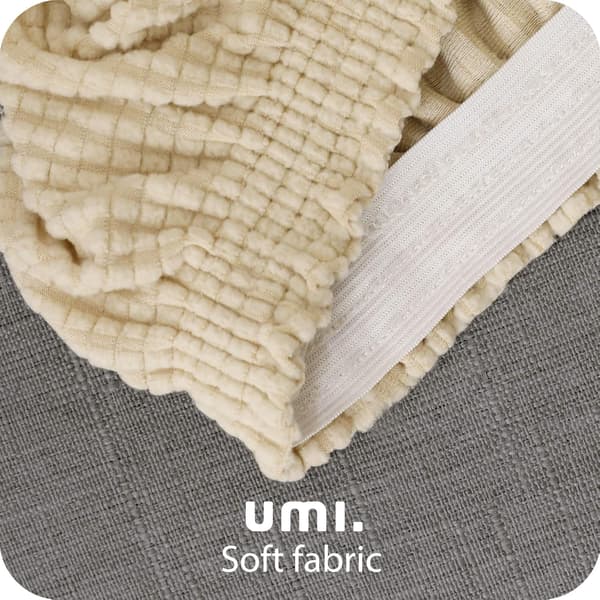 2 stk., (hvit), Jacquard Mikrofiber Stolseter Bryllup Stretch