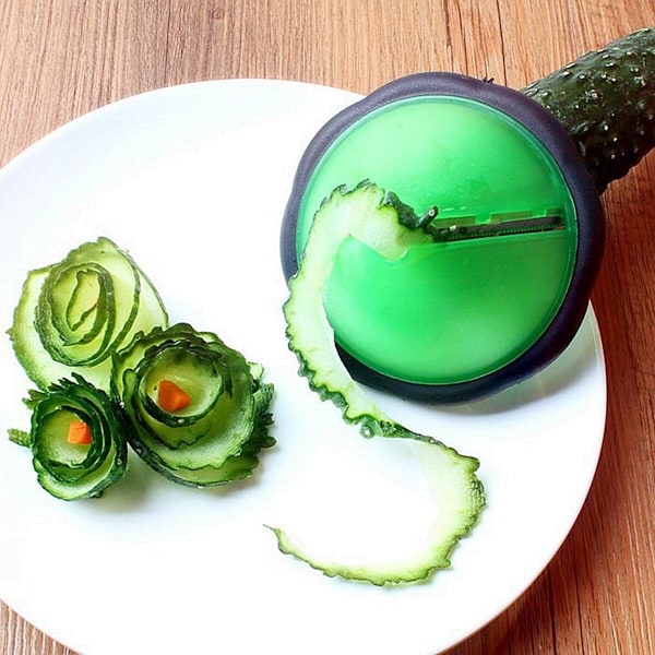 2 i 1 Spiral Tratt Blomma Rulle - Spiralizer Köksredskap (1 st)