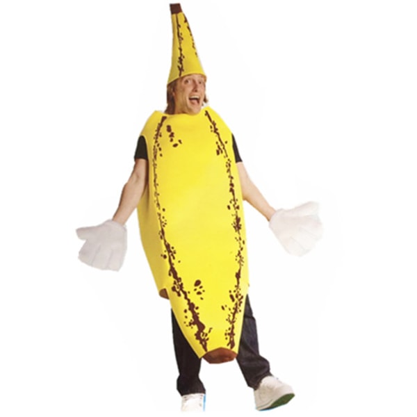 Banan voksen kostume - One Size - GulB