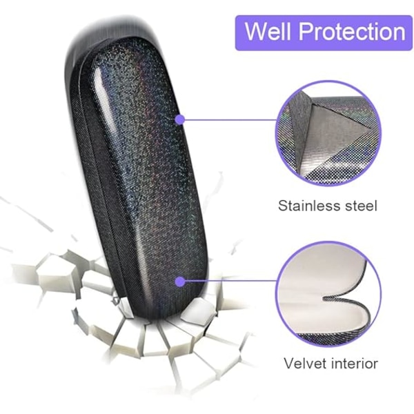 (4stk) Brilleetui, Unisex Hard Shell Brilleetui Beskyttende