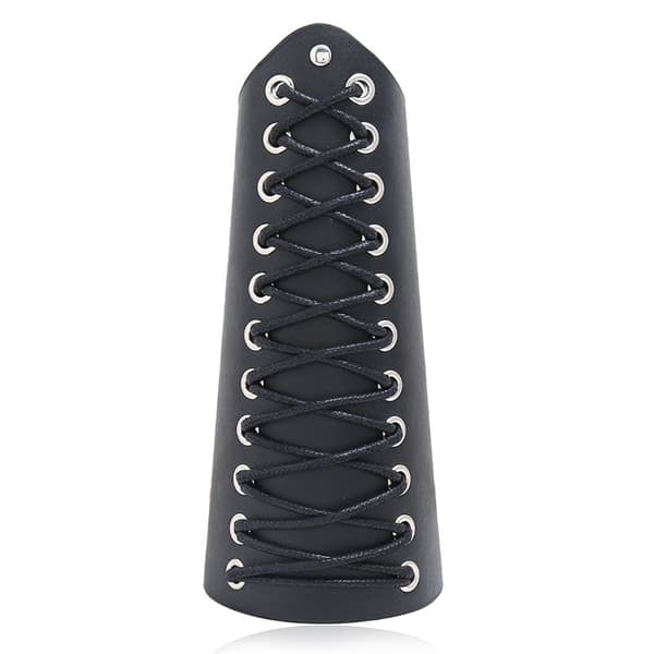 PU-läderarmbåge Punk Gothic Arm Armor Cuff Medeltida Handske