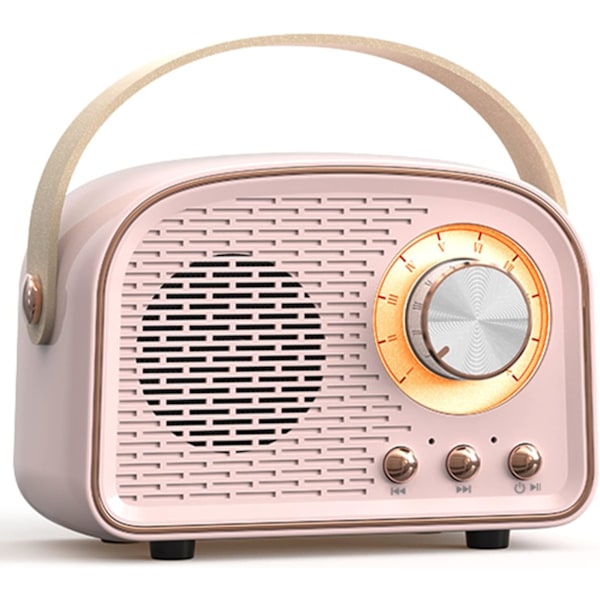 Retro Bluetooth-kaiutin, söpö minikaiutin, kannettava langaton kaiutin TWS:llä kotiin, ulkoiluun, matkalle, kirjahyllylle