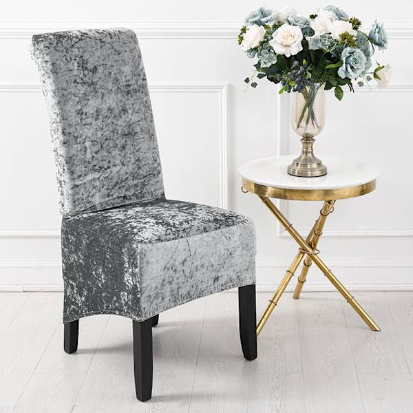 1 stk Elastisk Spisebordstoltrekk Stretch Melange Fløyel