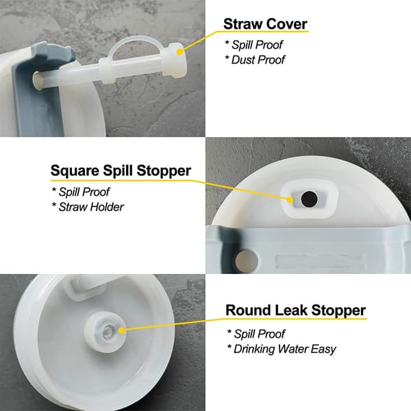 Ny silikon spillstopp 3-pack - kopplock, sugrörstopp, läckageskydd
