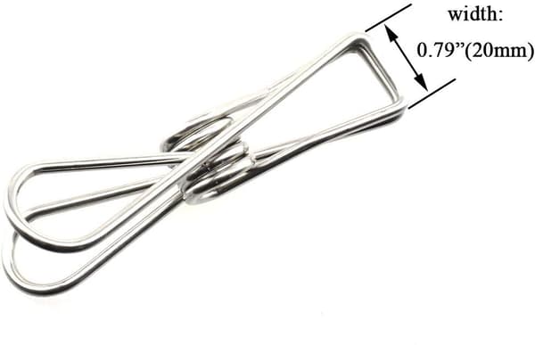 Klesklyper Chip Clips Helt i Metall Rustfritt Stål Ingen Rustflekker