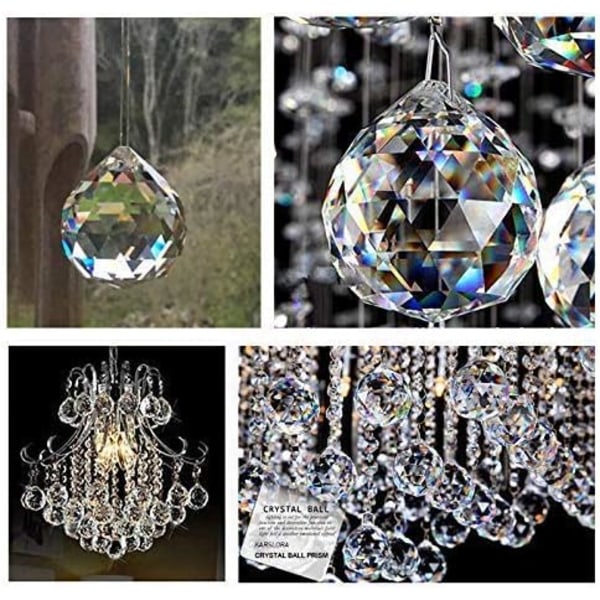 Klar stor glas krystal kugle prisme regnbue maker feng shui lampe