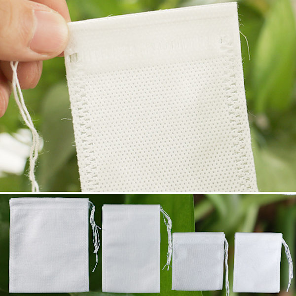 100 Engangs Papir Te-Filter, 5cm x 7cm Engangs Te-Filter