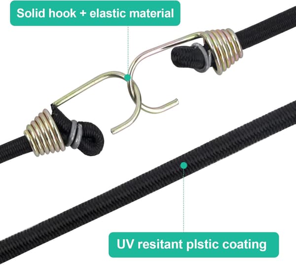10 stycken 25 cm latex metallkrok mini repband Elastiskt rep