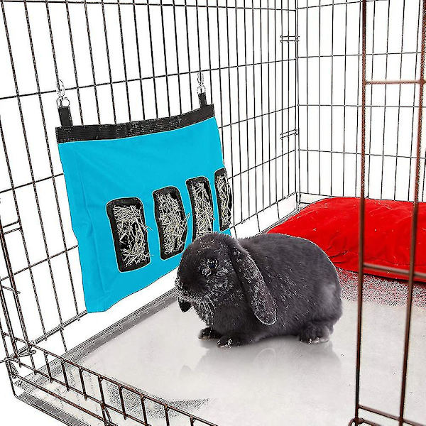 Kanin Hø Foderpose i God Kvalitet, Marsvin Hø Foder Opbevaring, Kanin Foder Blå