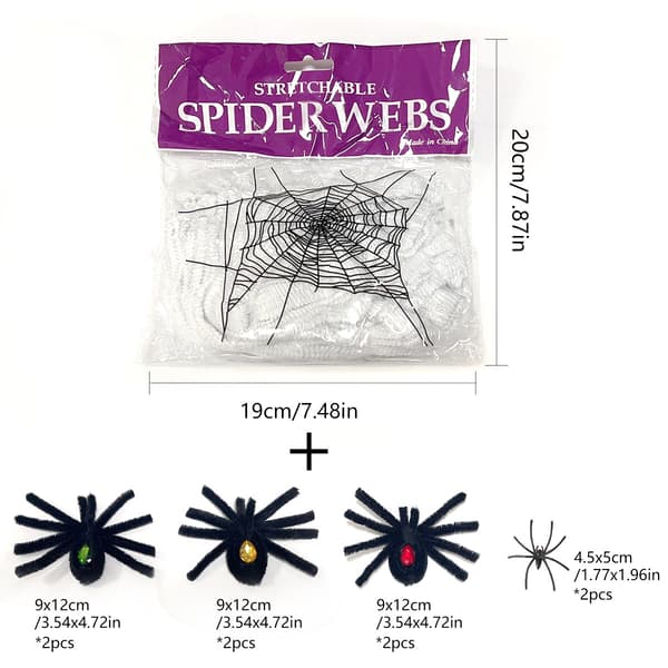 Halloween edderkop bomuldsdekoration rekvisitter