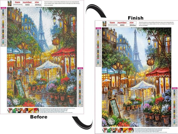 Timanttimaalaus Pariisin maisema Eiffel-torni kirjonta 5D