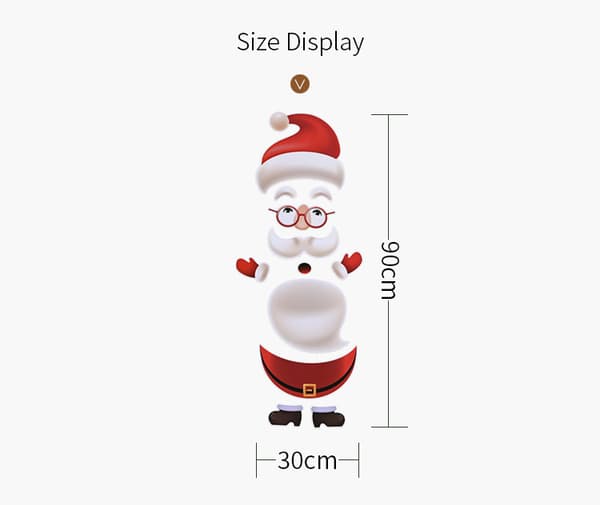 Jul-tema tecknad kylskåpsdekal 90*.30cm 1 styck