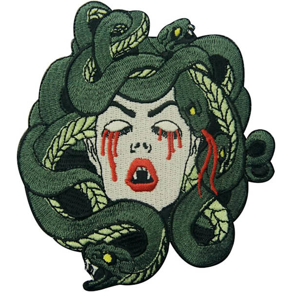 Blodig Medusa Broderi Badge Stryge-på Sy-på Patch, Fantastisk