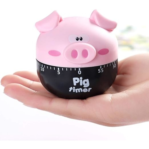 1 Piece Pink Mechanical Kitchen Time Alarm Timer in the shape of