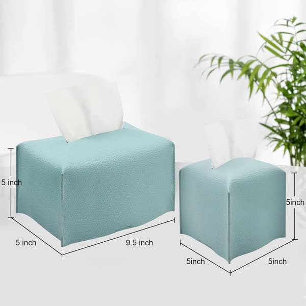 2-pack Läder Vävnadslådaöverdrag, Vävnadslådehållare, Modern PU