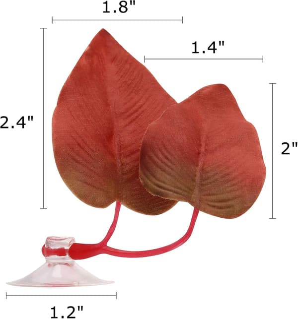 4 st Akvarium Dekoration Växter med Sugkopp Betta Blad