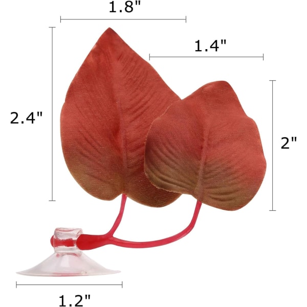 4 stk Akvarium Dekorative Planter med Sugkopp Betta Blader