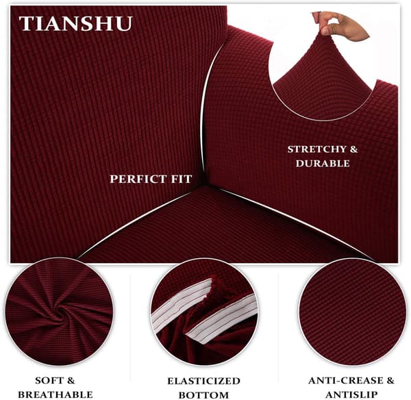 TIANSHU Firkantet Sofadekke, Jacquard Stretch Stretch Sofadekke