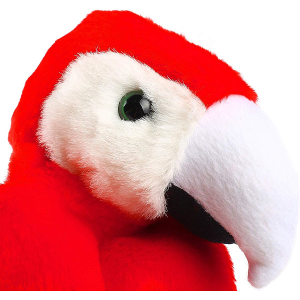 Charming Zone Plush Hand Puppet Animal Toy，25cm(SO-07 Red Parrot)