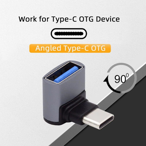 USB-C OTG Adapter, USB 3.0 Type A Hun til USB Type C Han OTG