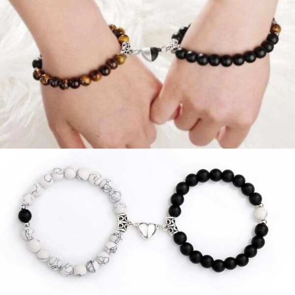 Bestevenn Armbånd for 2 Matchende Yin Yang Justerbare