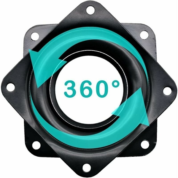 4 stk. Lazy Swivel Plate Metall Turntable 360 ​​Graders Roterende