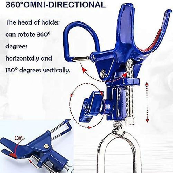 2 kappaletta - Vavanpidikkeet rantakalastukseen, kalastusvavanpidike maahan, 360 astetta säädettävä, taitettava monnipyyntiväline
