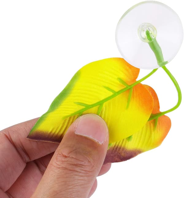 4 st Akvarium Dekoration Växter med Sugkopp Betta Blad