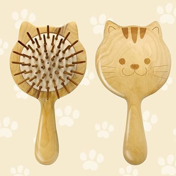 1 Piece Wooden Hair Brush, Sandalwood Hair Bristle Brush,