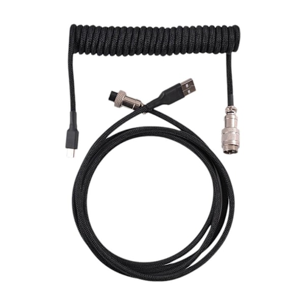 Kierretty USB-C-kaapeli pelikäyttöön tarkoitetuille näppäimistöille