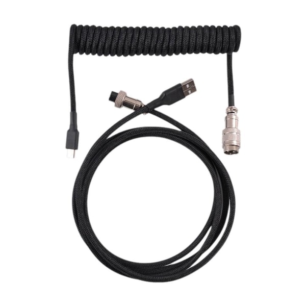 Spiralformad USB-C-kabel för spelkeyboard