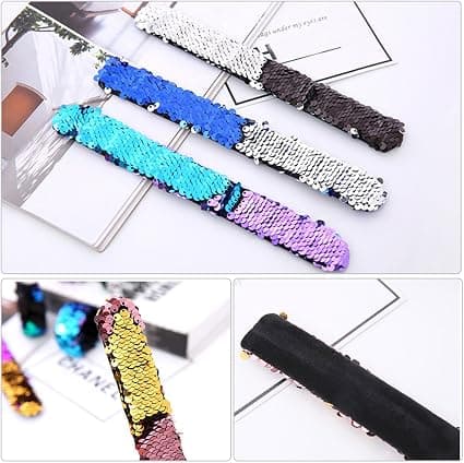 8 st Flash Mermaid Armband 2 Färger Vändbar Flash Klapp