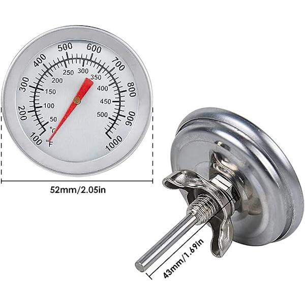 BBQ-termometer, Rostfri Ugnstermometer Max 500°c /