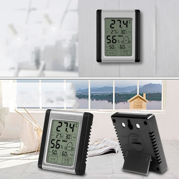 1-pack inomhus digital hygrometer växthus termometer,