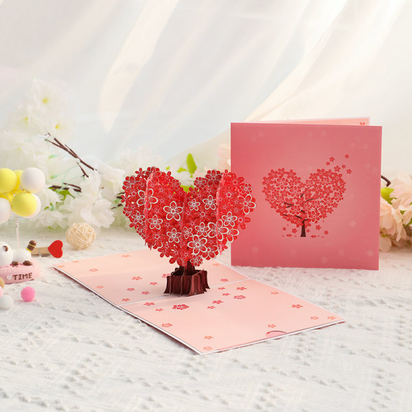 Mors dag kort, 3D pop-up lykønskningskort til Valentinsdag