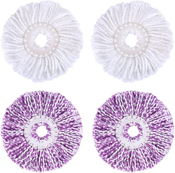 4 stycken Mopphuvud Spin Mopp Mopphuvud Mikrofiber Ersättningsmopp